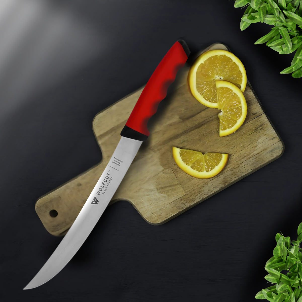 WOLFCUT SoftGrip RED-Serie - Metzgermesser-Set 2-tlg. - Zerlegemesser 26 cm Klinge