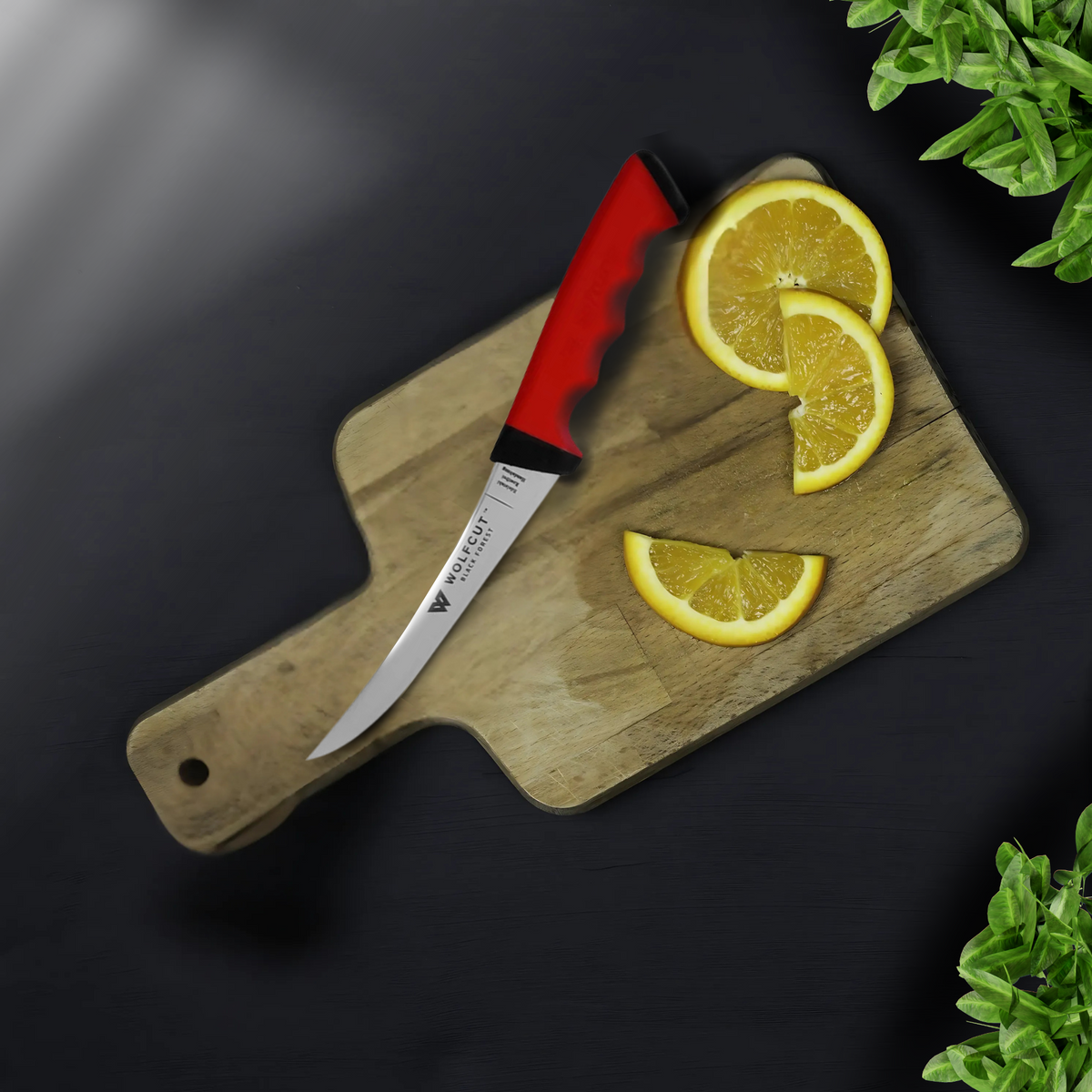 WOLFCUT SoftGrip RED-Serie - Ausbeinmesser 15 cm gebogene flex Klinge