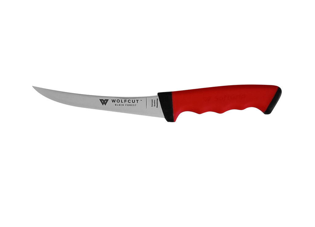 WOLFCUT SoftGrip RED-Serie - Ausbeinmesser 15 cm gebogene flex Klinge